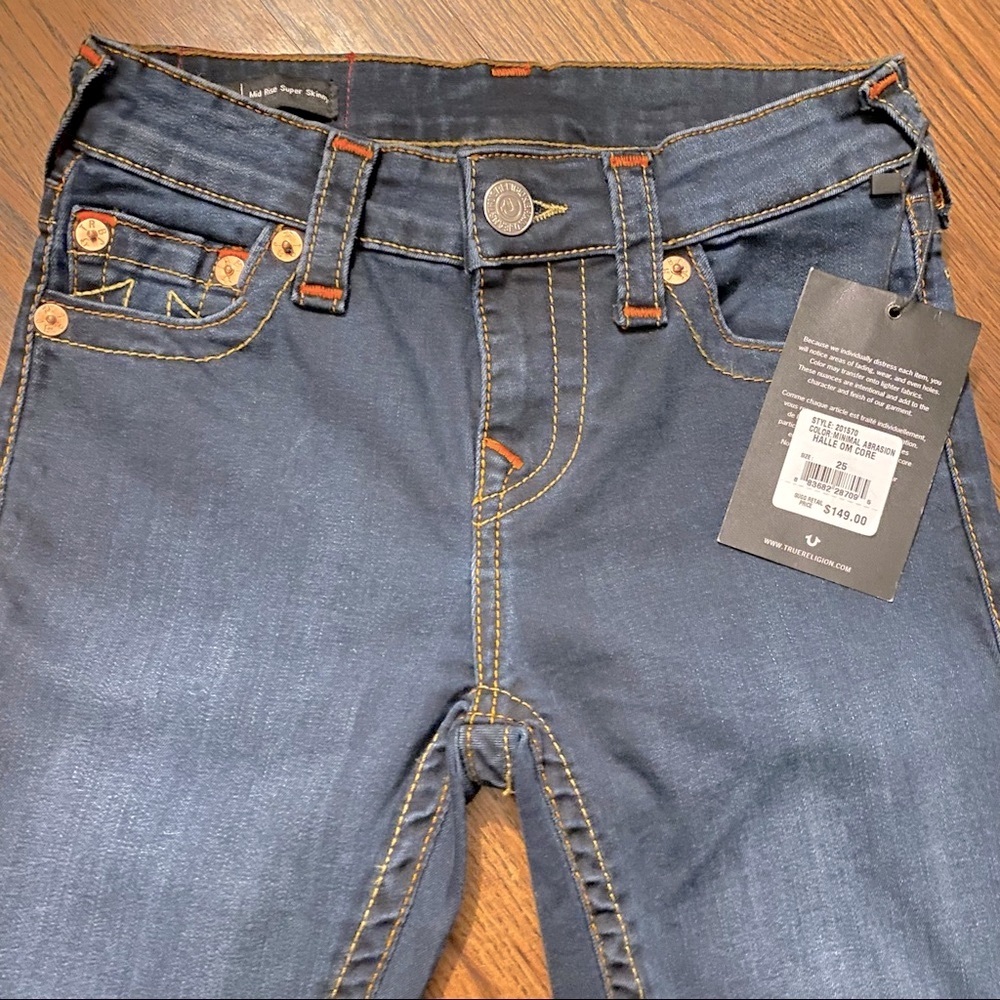 NWT True Religion Mid-Rise Super Skinny Jeans